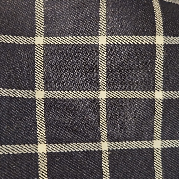 💕HALOGEN💕 Double Breasted Window Pane Plaid Check Blazer ~ Navy Blue S NWOT - Picture 12 of 14